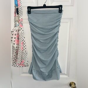 Edikted striped white and blue dress